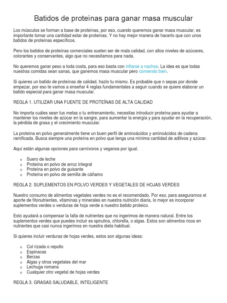 Alto nivel de proteina en sangre y perdida de pesos